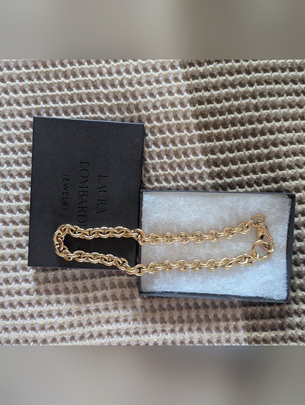 Laura Lombardi Gold Chain Necklace - Classic Link Design
